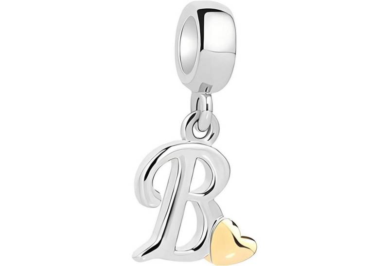 LuxusKollektion Kette und Anhänger Set Anhänger Charm Buchstaben AZ Damen Herz Armband Charms Buchstaben-3-B von LuxusKollektion