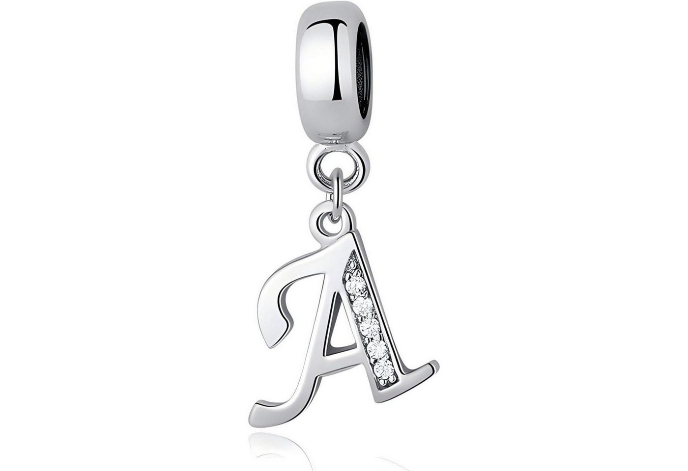 LuxusKollektion Kette und Anhänger Set Anhänger Damen 925 Silber Buchstaben A Z Armband Charms Buchstaben-4-A von LuxusKollektion