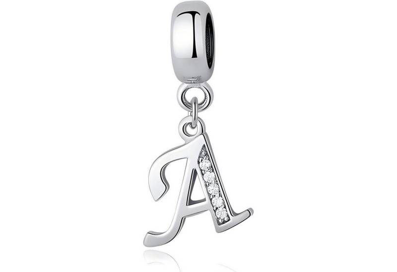 LuxusKollektion Kette und Anhänger Set Anhänger Damen 925 Silber Buchstaben A Z Armband Charms Buchstaben-4-A von LuxusKollektion