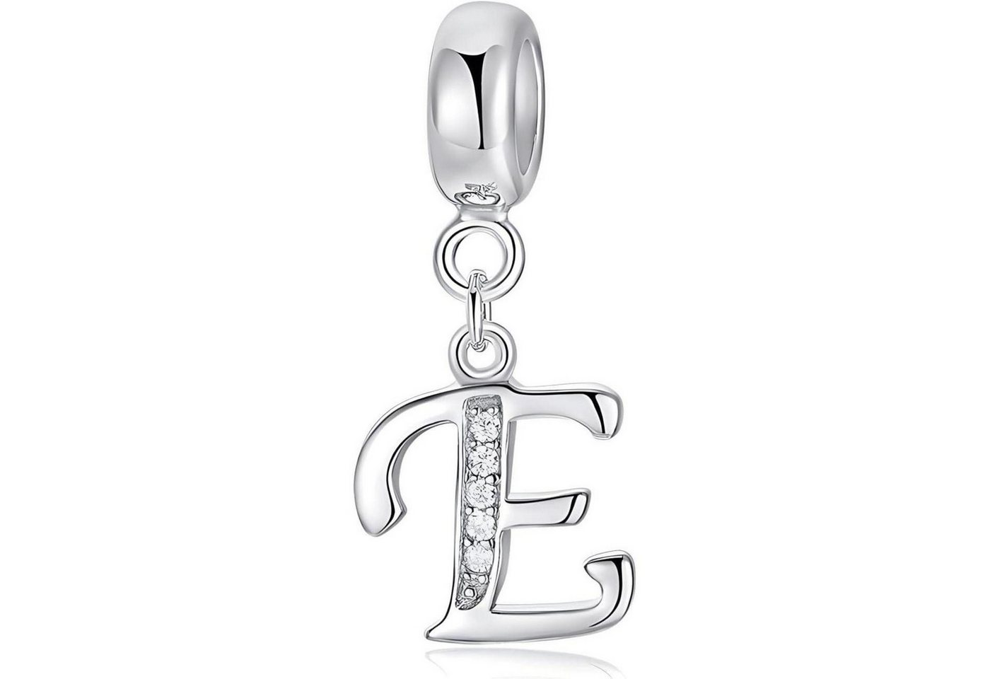 LuxusKollektion Kette und Anhänger Set Anhänger Initial Buchstaben A Z 925 Sterling Charms Buchstaben-4-E von LuxusKollektion