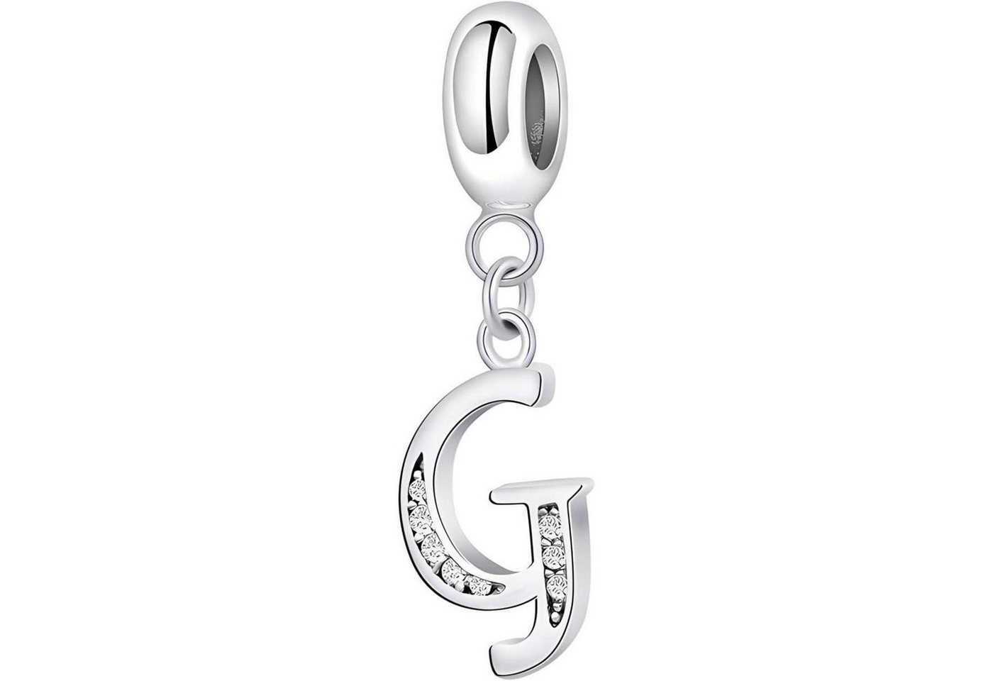 LuxusKollektion Kette und Anhänger Set Anhänger Sterling Silber 925 Initial Damen Charms Buchstaben-4-G von LuxusKollektion