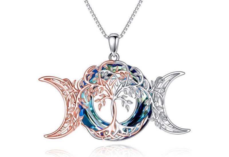 LuxusKollektion Kette und Anhänger Set Baum des Lebens Halskette für Frauen Sterling Silber keltischer Knoten von LuxusKollektion