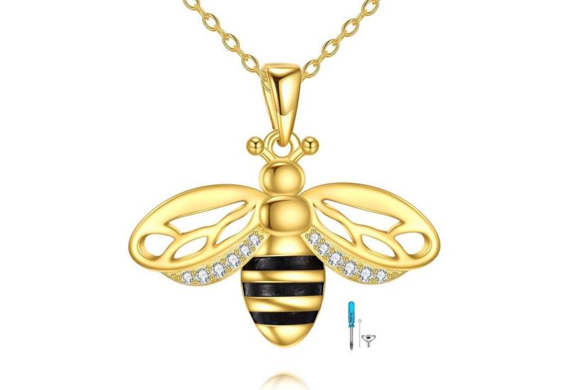 LuxusKollektion Kette und Anhänger Set Biene Kette 925 Sterling Silber Anhänger Halskette Damen Mädchen-Urnen von LuxusKollektion