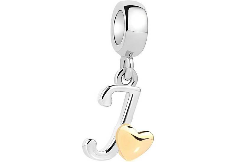 LuxusKollektion Kette und Anhänger Set Charm Anhänger Damen Buchstaben Herz Armband Charms Buchstaben-3-J von LuxusKollektion