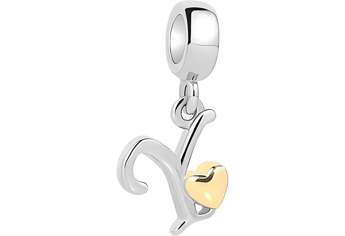 LuxusKollektion Kette und Anhänger Set Charm Damen Buchstaben AZ Beads Herz Armband Charms Buchstaben-3-Y von LuxusKollektion