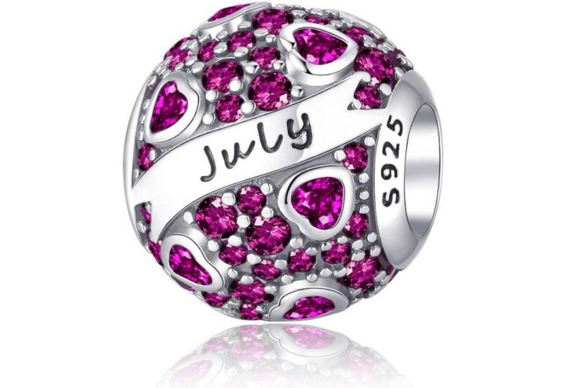 LuxusKollektion Kette und Anhänger Set Damen Geburtsstein Charms Anhänger 925 Sterling Silber Birthstone Bead von LuxusKollektion