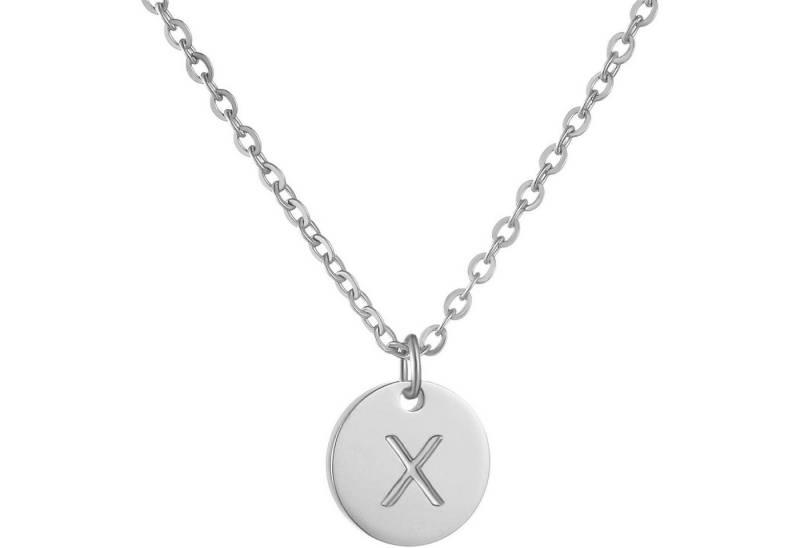 LuxusKollektion Kette und Anhänger Set Damen Initiale Buchstaben Kette Gold Rosegold Silber Herzanhänger von LuxusKollektion