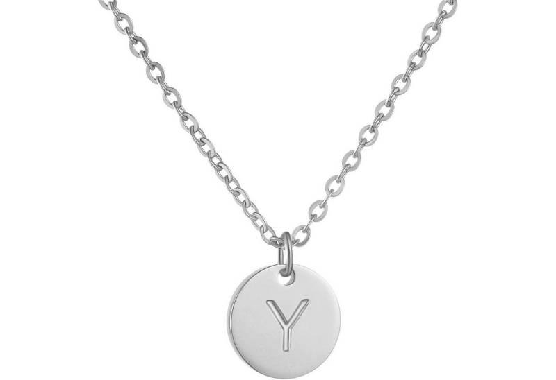 LuxusKollektion Kette und Anhänger Set Damen Initialen Kette Buchstaben Anhänger Gold Silber Rosegold Herzen von LuxusKollektion