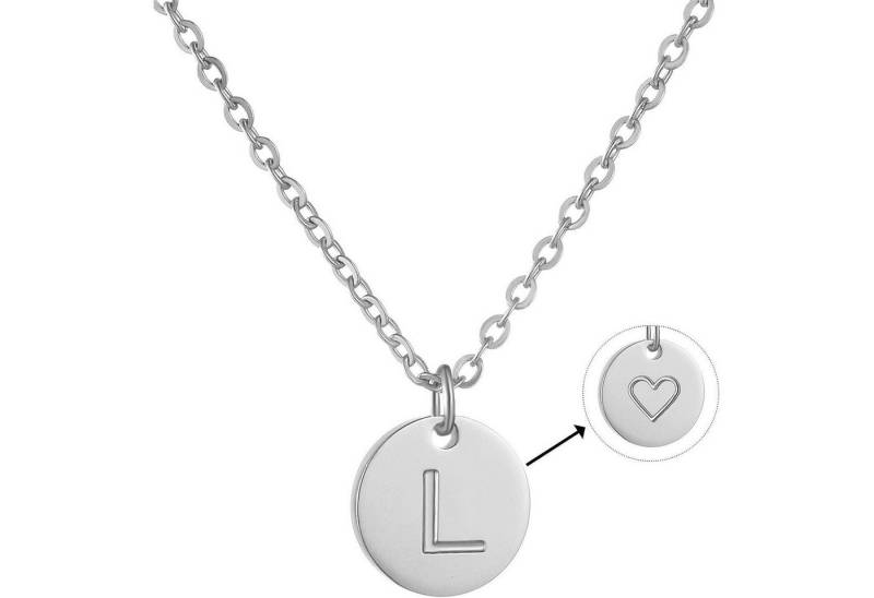 LuxusKollektion Kette und Anhänger Set Damen Initialen Kette mit Buchstaben Anhänger Gold Silber Rosegold von LuxusKollektion