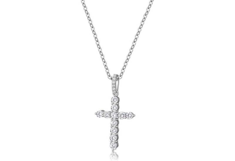 LuxusKollektion Kette und Anhänger Set Damen Kreuzkette Silber Halskette mit Anhänger CZ-Silber von LuxusKollektion
