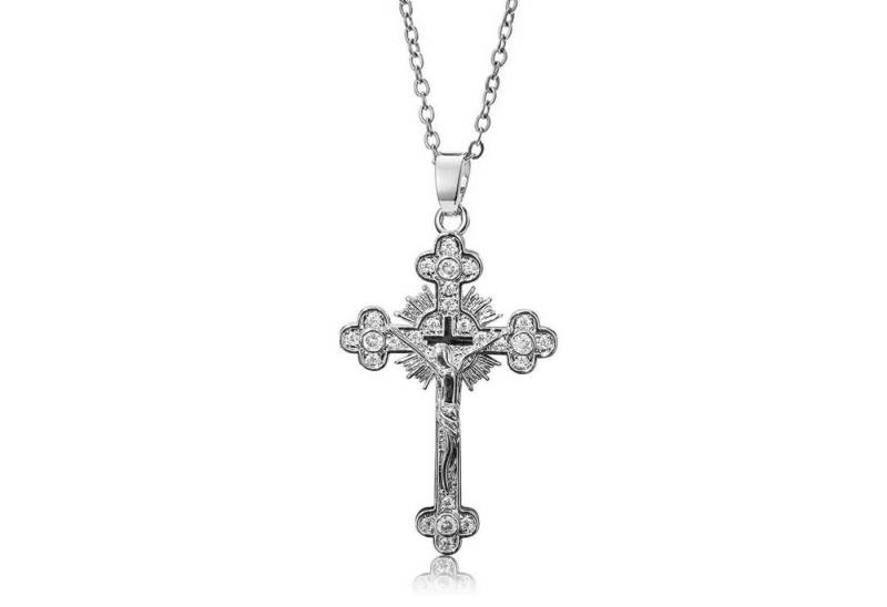 LuxusKollektion Kette und Anhänger Set Damen Silber Zirkonia Kreuz Kette Anhänger Modeschmuck Geschenk von LuxusKollektion