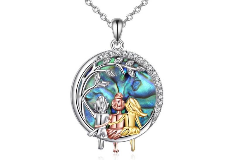 LuxusKollektion Kette und Anhänger Set Drei Schwestern Halskette 925 Sterlingsilber Anhänger von LuxusKollektion
