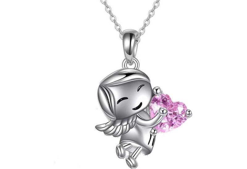 LuxusKollektion Kette und Anhänger Set Faultier Hochlandkuh Axolotl Engel Mädchen Kette 925 Silber Anhänger von LuxusKollektion