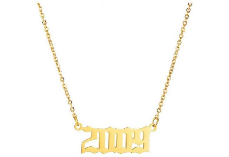 LuxusKollektion Kette und Anhänger Set Geburtsjahr Anhänger Halskette Damen Geschenk 1980-2019 Silber Gold von LuxusKollektion