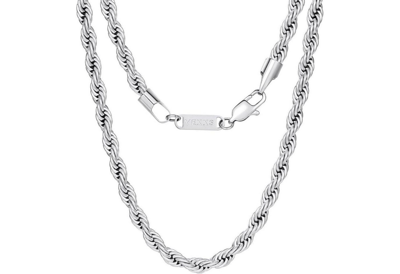 LuxusKollektion Kette und Anhänger Set Goldkette Kordelkette 18 Karat vergoldet Silbrig-5mm 46.0 Zentimeter von LuxusKollektion
