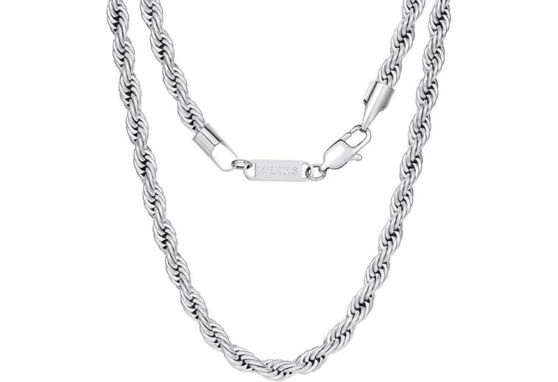 LuxusKollektion Kette und Anhänger Set Goldkette Kordelkette 18 Karat vergoldet Silbrig-5mm 46.0 Zentimeter von LuxusKollektion