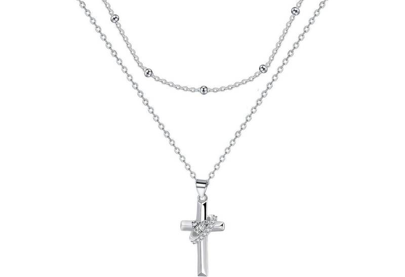 LuxusKollektion Kette und Anhänger Set Halskette 925 Silber Damen Geschenk Weihnachten Unendlichkeit-A von LuxusKollektion