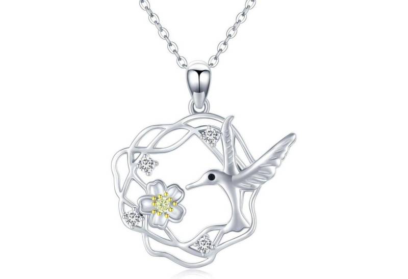 LuxusKollektion Kette und Anhänger Set Halskette 925 Silber Fuchs Pferd Delfin Geschenk Kolibri Halskette von LuxusKollektion
