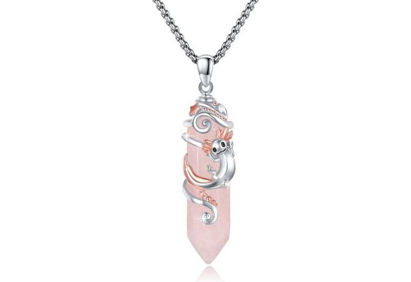 LuxusKollektion Kette und Anhänger Set Halskette 925 Silber Tier Fuchs Delfin Schlange Kolibri Axolotl Kette von LuxusKollektion