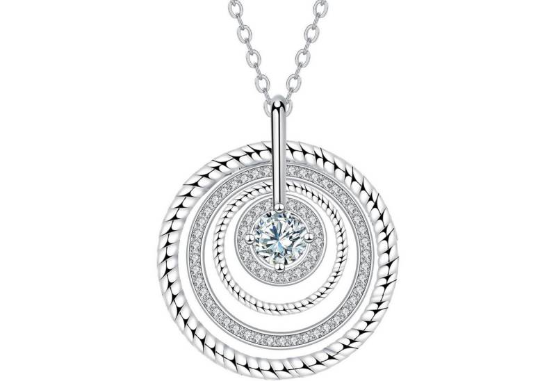 LuxusKollektion Kette und Anhänger Set Halskette 925 Sterling Silber Herz Anhänger Mama Frauen Spirale von LuxusKollektion