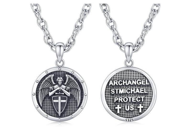 LuxusKollektion Kette und Anhänger Set Halskette 925 Sterlingsilber Heilige St Erzengel Michael Halskette 7 von LuxusKollektion