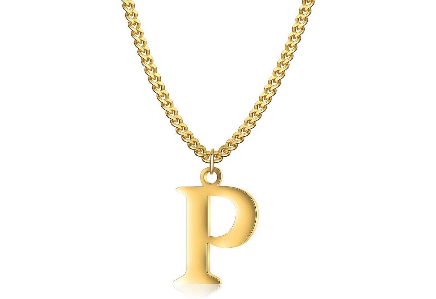 LuxusKollektion Kette und Anhänger Set Halskette Damen 14K Gold Vergoldet Y Anhänger XAC-247-P von LuxusKollektion