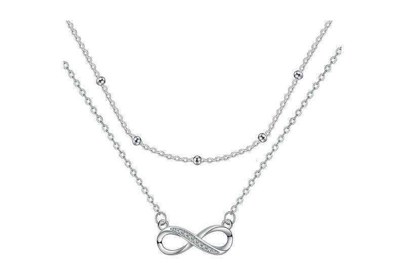 LuxusKollektion Kette und Anhänger Set Halskette Damen 925 Silber Geschenk Muttertag Weihnachten infinity von LuxusKollektion