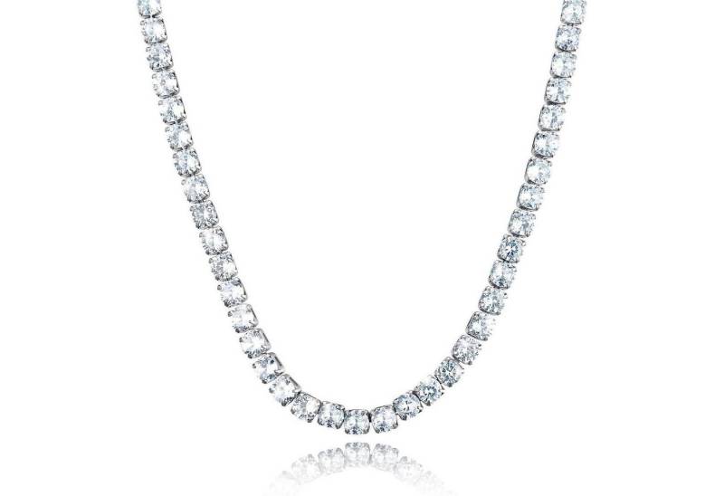 LuxusKollektion Kette und Anhänger Set Halskette Damen Zirkonia 46.0 Zentimeter 5mm-Silber&Weiß von LuxusKollektion