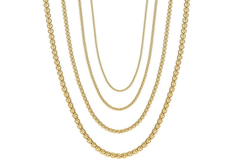 LuxusKollektion Kette und Anhänger Set Halskette Edelstahl Herren Damen Boxkette Breite: 5 mm 70.0 Zentimeter von LuxusKollektion