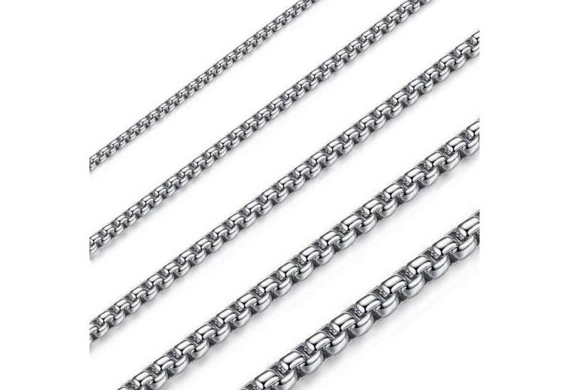 LuxusKollektion Kette und Anhänger Set Halskette Edelstahl Silber Damen 50.0 Zentimeter Breite 4.0mm 1 Stücke von LuxusKollektion