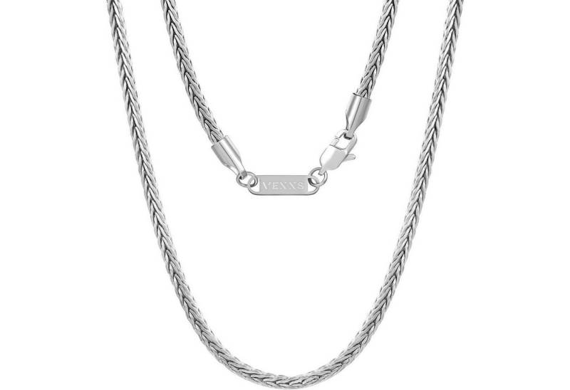 LuxusKollektion Kette und Anhänger Set Halskette Foxtail 3mm 18K Goldkette Silbrig-3mm 55.0 Zentimeter von LuxusKollektion