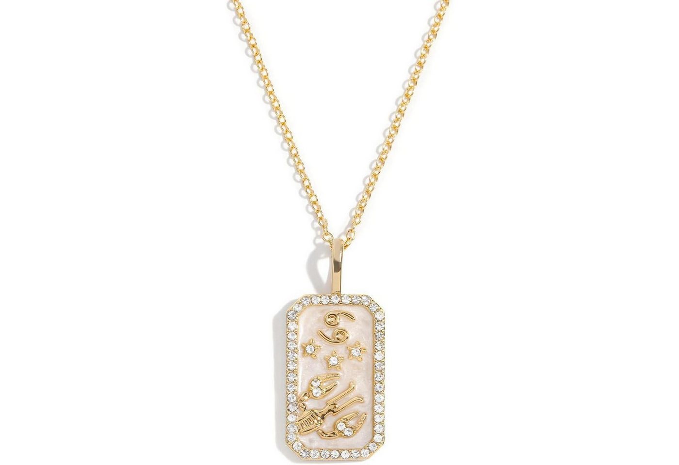 LuxusKollektion Kette und Anhänger Set Halskette Gold Sternzeichen Anhänger Edelstahl Damen Style-1-Krebs von LuxusKollektion