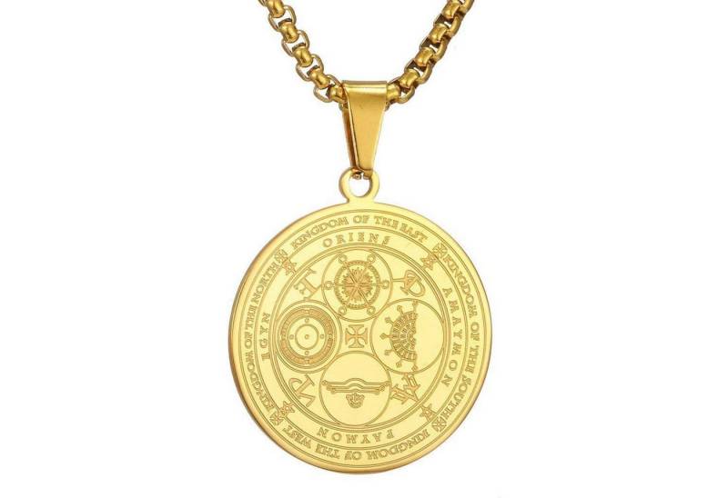 LuxusKollektion Kette und Anhänger Set Halskette Herren 7 Erzengel Siegel Medaille Talisman Edelstahl Schmuck von LuxusKollektion