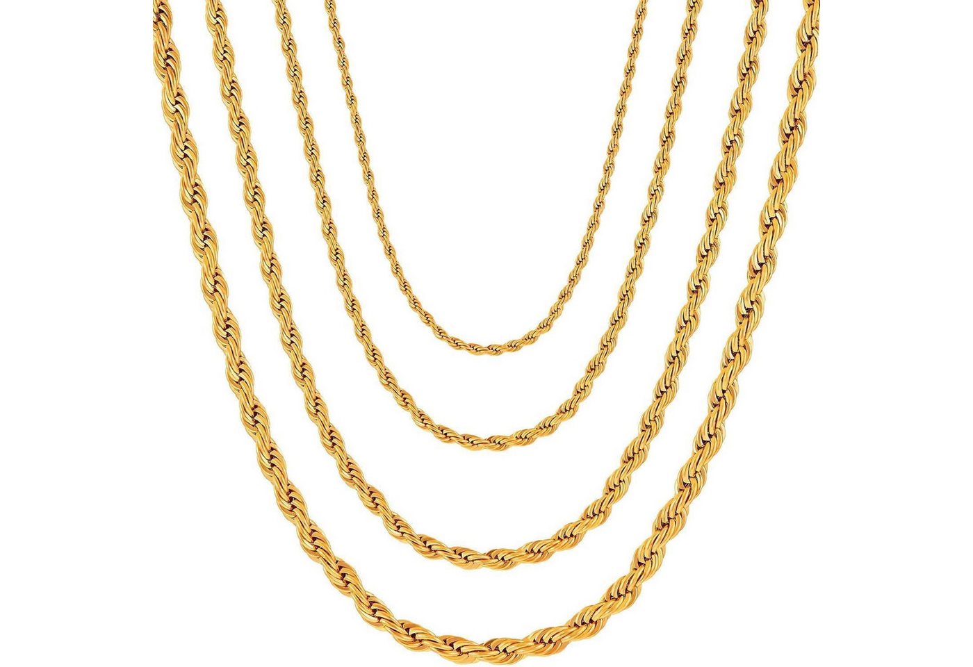 LuxusKollektion Kette und Anhänger Set Halskette Herren 80.0 Zentimeter Breite: 3.0mm, 1 Stücke von LuxusKollektion