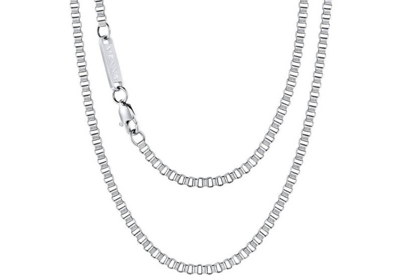LuxusKollektion Kette und Anhänger Set Halskette Herren Boxkette 18K Gold Silbrig-2mm Quadrat 50.0 Zentimeter von LuxusKollektion