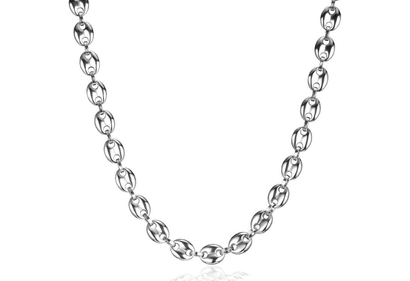 LuxusKollektion Kette und Anhänger Set Halskette Herren Edelstahl Silber-6mm Breit 56.0 Zentimeter von LuxusKollektion