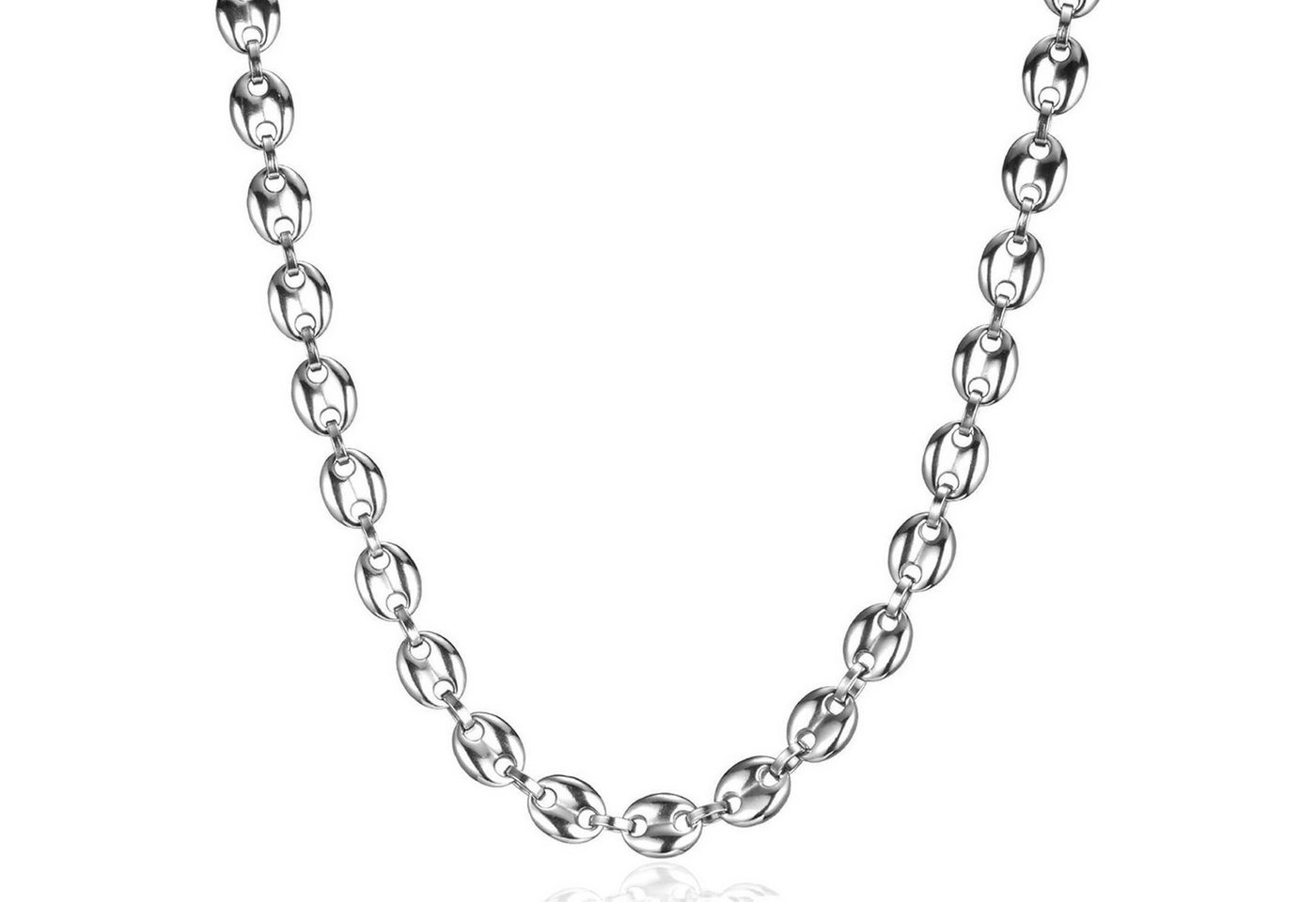 LuxusKollektion Kette und Anhänger Set Halskette Herren Edelstahl Silber-9mm Breit 51.0 Zentimeter von LuxusKollektion