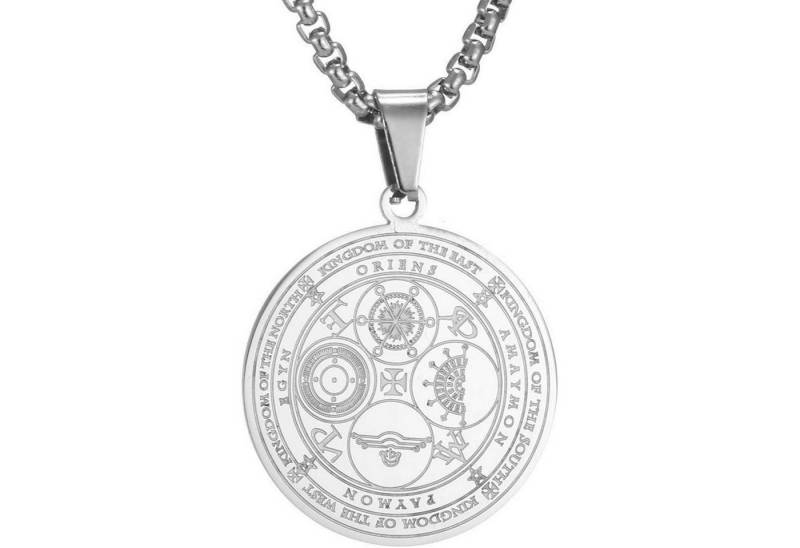 LuxusKollektion Kette und Anhänger Set Halskette Herren Erzengel Siegel Medaille Talisman Edelstahl Amulett von LuxusKollektion