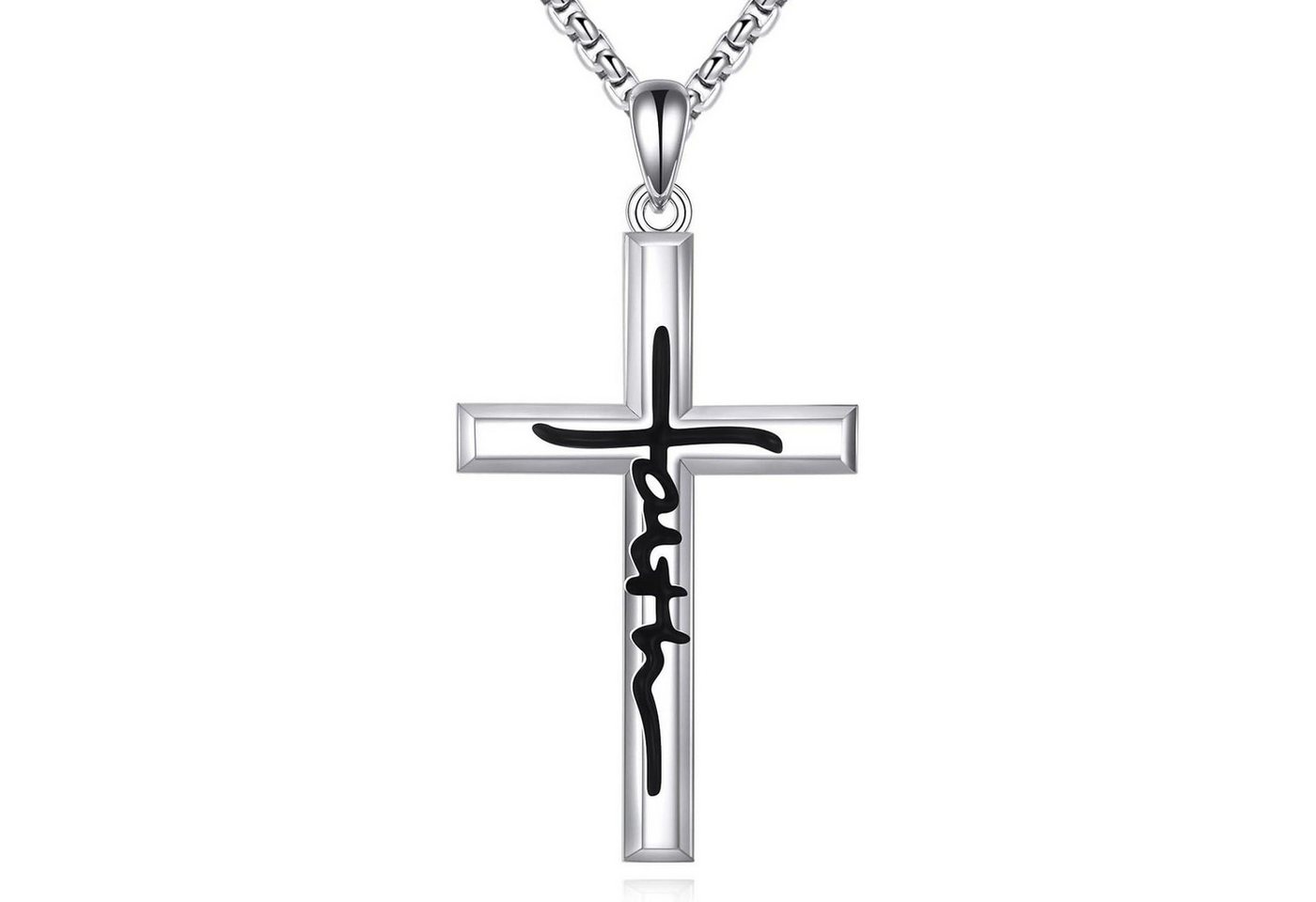 LuxusKollektion Kette und Anhänger Set Halskette Kreuz 925 Sterling Silber Männer Frauen cross-6 von LuxusKollektion