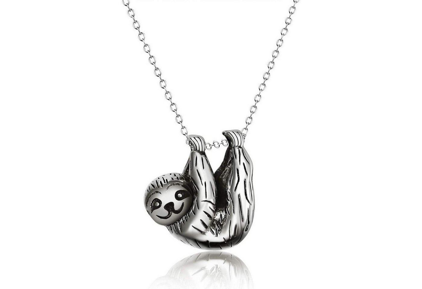 LuxusKollektion Kette und Anhänger Set Halskette Sterling Silber Faultier Anhänger Frauen Mädchen Klassisch von LuxusKollektion