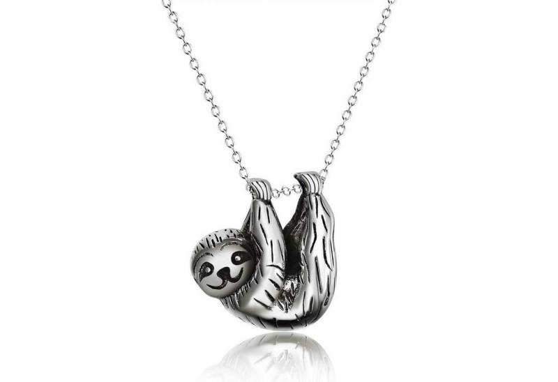 LuxusKollektion Kette und Anhänger Set Halskette Sterling Silber Faultier Anhänger Frauen Mädchen Klassisch von LuxusKollektion