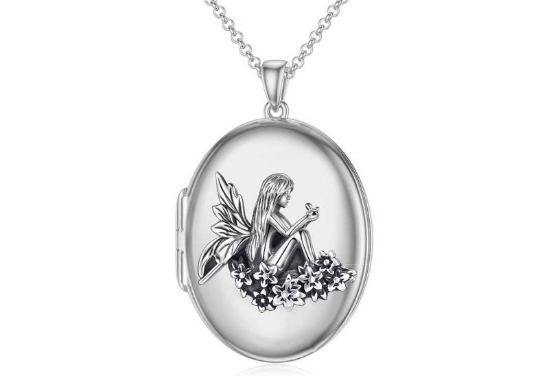 LuxusKollektion Kette und Anhänger Set Halskette Sterling Silber Fuchs Mond Katze Anhänger Medaillon-fee von LuxusKollektion