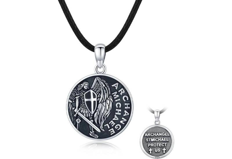 LuxusKollektion Kette und Anhänger Set Halskette Sterlingsilber 925 Heilige Erzengel Michael Halskette.9 von LuxusKollektion