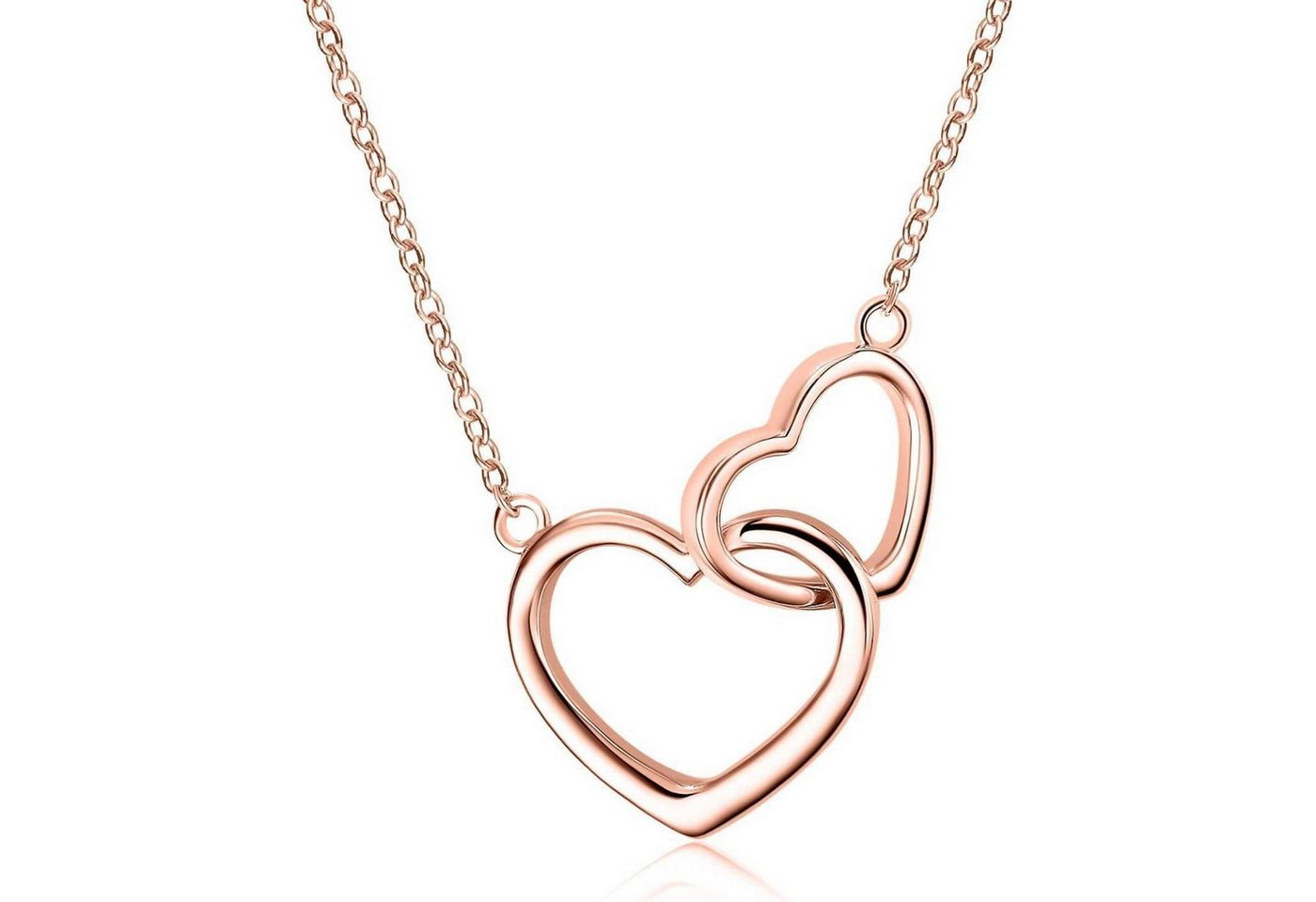 LuxusKollektion Kette und Anhänger Set Halskette Sterlingsilber Anhänger Mama Tochter Roségold Halskette von LuxusKollektion