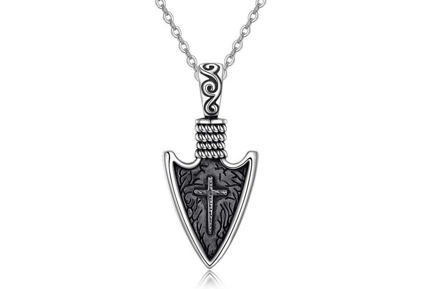 LuxusKollektion Kette und Anhänger Set Halskette Sterlingsilber keltischer Knoten Frauen Kreuz Pfeilspitze von LuxusKollektion
