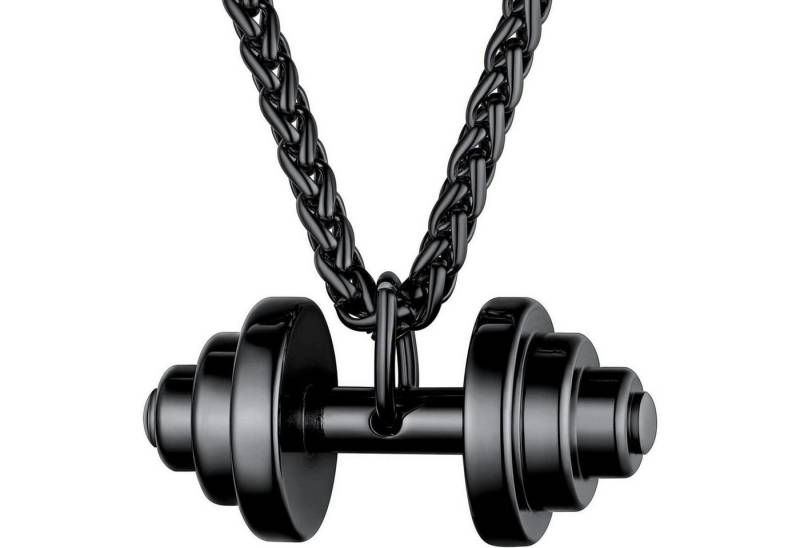 LuxusKollektion Kette und Anhänger Set Herren Fitness Halskette Dumbbell Langhantel Fahrrad Anhänger von LuxusKollektion