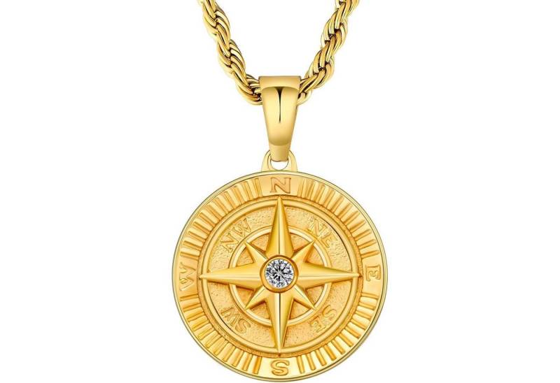 LuxusKollektion Kette und Anhänger Set Herren Kette Münze Anhänger Kompass Löwe St. Christopher Jesus LuxusKollektion Kette und Anhänger Set Herren Kette Münze Anhänger Kompass Löwe St. Christopher Jesus von LuxusKollektion