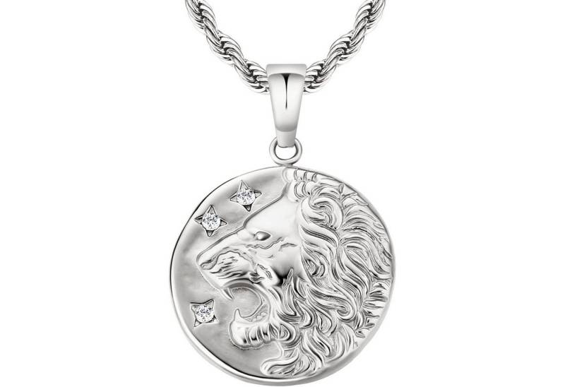 LuxusKollektion Kette und Anhänger Set Herren Kette mit Löwe Anhänger 18K vergoldet, 55,9cm Edelstahl von LuxusKollektion