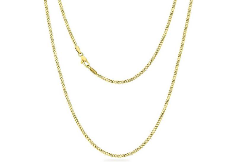 LuxusKollektion Kette und Anhänger Set Herren Panzerkette 2mm Edelstahl Gold Vergoldet Diamantschliff 55.9cm von LuxusKollektion