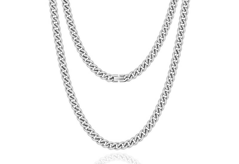 LuxusKollektion Kette und Anhänger Set Herren Panzerkette Edelstahl Vergoldet Cuban Link 7mm 61cm Silber Gold LuxusKollektion Kette und Anhänger Set Herren Panzerkette Edelstahl Vergoldet Cuban Link 7mm 61cm Silber Gold von LuxusKollektion